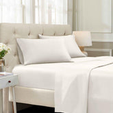 Egyptian Cotton Sateen Embroidered Sheet Set 1500 Thread Count